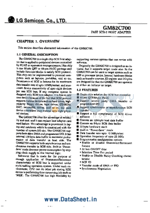 GM82C700 datasheet - FAST SCSI-2 HOST ADAPTER