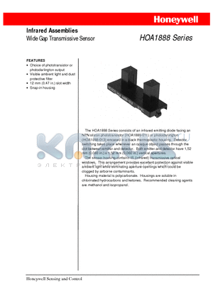 HOA1888-011 datasheet - Wide Gap Transmissive Sensor