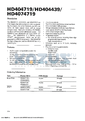 HD404439FS datasheet - Five timer/counters