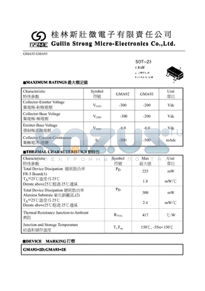 GMA92 datasheet - SOT-23