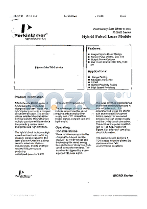 GMAD datasheet - Hybrid Pulsed Laser Module