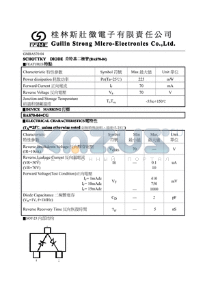 GMBAS70-04 datasheet - SCHOTTKY DIODE