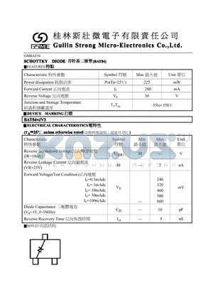 GMBAT54 datasheet - SCHOTTKY DIODE