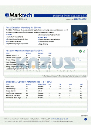 MTPS3085P_11 datasheet - Infrared Point Source LED