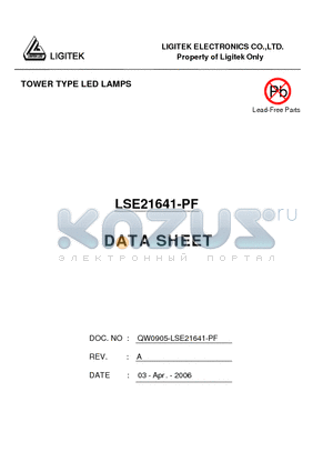 LSE21641-PF datasheet - TOWER TYPE LED LAMPS