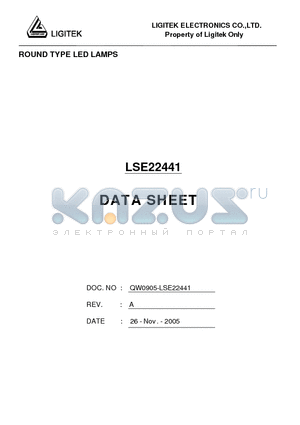 LSE22441 datasheet - ROUND TYPE LED LAMPS