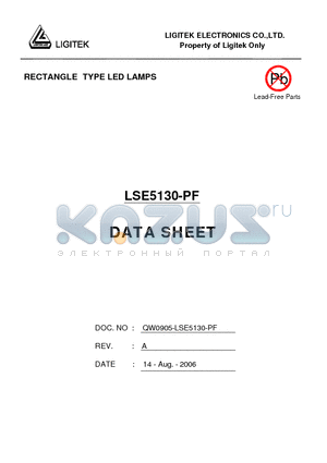 LSE5130-PF datasheet - RECTANGLE TYPE LED LAMPS