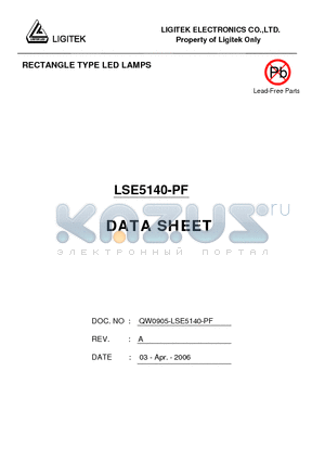 LSE5140-PF datasheet - RECTANGLE TYPE LED LAMPS