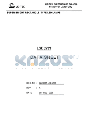 LSE5233 datasheet - SUPER BRIGHT RECTANGLE TYPE LED LAMPS