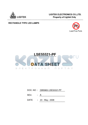 LSE55521-PF datasheet - RECTANGLE TYPE LED LAMPS
