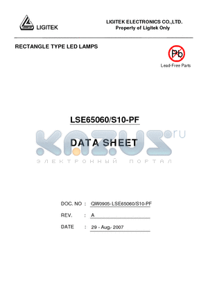 LSE65060/S10-PF datasheet - RECTANGLE TYPE LED LAMPS