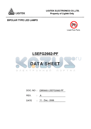 LSEFG2662-PF datasheet - BIPOLAR TYPE LED LAMPS