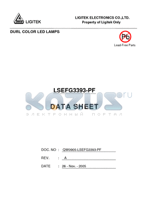 LSEFG3393-PF datasheet - DURL COLOR LED LAMPS