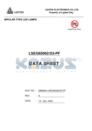 LSEG65062-S3-PF datasheet - BIPOLAR TYPE LED LAMPS