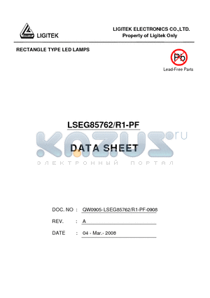 LSEG85762/R1-PF datasheet - RECTANGLE TYPE LED LAMPS