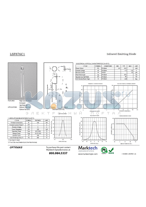 LSF876C1 datasheet - Infrared Emitting Diode