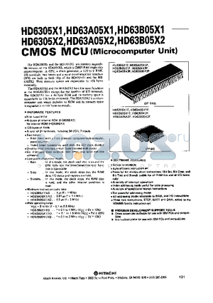 HD6305X2 datasheet - CMOS MCU (Microcomputer Unit)