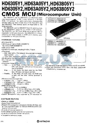 HD6305Y2 datasheet - CMOS MCU