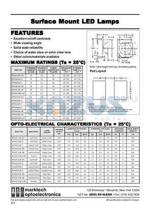 MTSM445K-HR datasheet - Marktech 1210 SMT LEDs