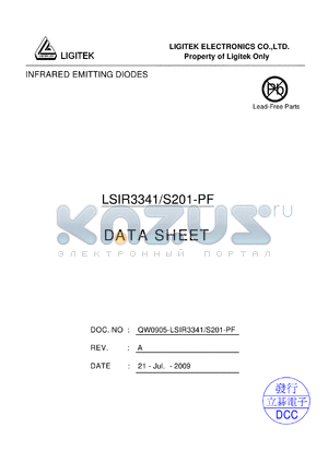 LSIR3341/S201-PF datasheet - INFRARED EMITTING DIODES