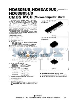 HD63B05U0 datasheet - CMOS MCU