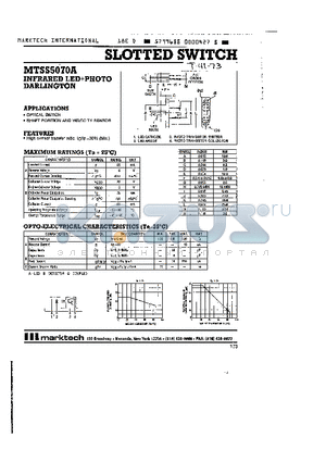 MTSS5070A datasheet - SLOTTED SWITCH