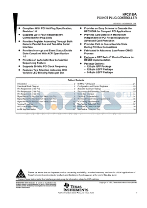 HPC3130A datasheet - PCI HOT PLUG CONTROLLER