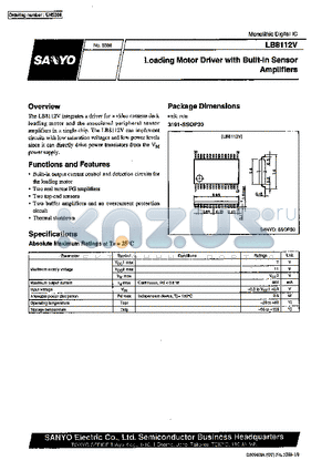 LB8112V datasheet - LOADING MOTOR DRIVER WITH BUILT IN SENSOR AMPLIFIERS