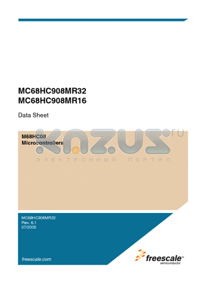 MC68HC908MR16 datasheet - M68HC08 Microcontrollers