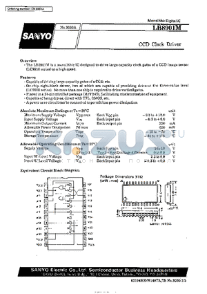 LB8901M datasheet - CCD Clock Driver