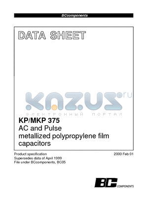 MKP375 datasheet - AC and Pulse