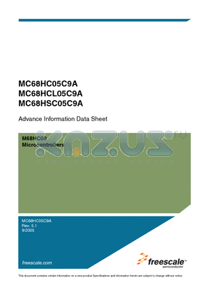 MC68HCL05C9A datasheet - Microcontrollers