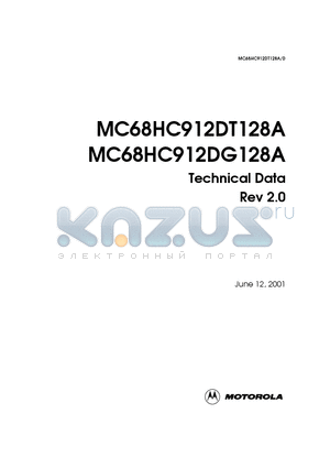 MC68HC912DG128A datasheet - microcontroller unit 16BIT DEVICE