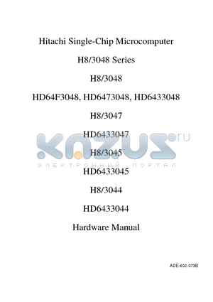 HD6433048 datasheet - Hitachi Single-Chip Microcomputer