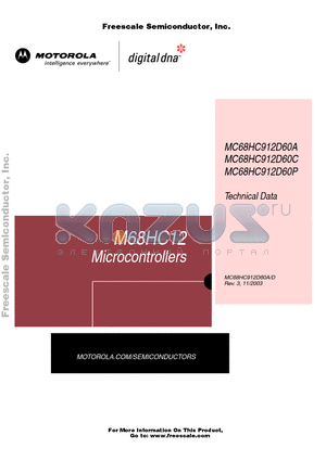 MC68HC912D60A datasheet - Microcontrollers