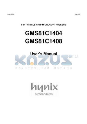 GMS81C1404 datasheet - 8-BIT SINGLE-CHIP MICROCONTROLLERS