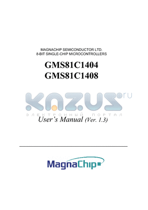 GMS81C1408ED datasheet - 8-BIT SINGLE-CHIP MICROCONTROLLERS