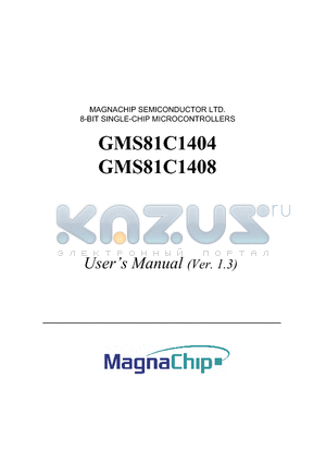 GMS81C1408 datasheet - 8-BIT SINGLE-CHIP MICROCONTROLLERS