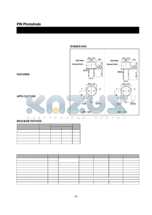 HPI-1K3 datasheet - PIN Photodiode
