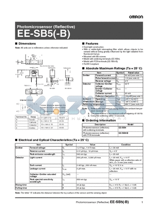 EE-SB5 datasheet - Photomicrosensor (Reflective)