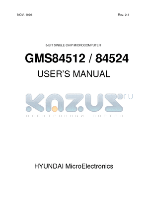 GMS84512 datasheet - 8-BIT SINGLE CHIP MICROCOMPUTER