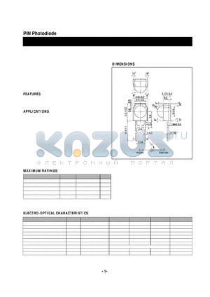 HPI-6FER2 datasheet - PIN Photodiode