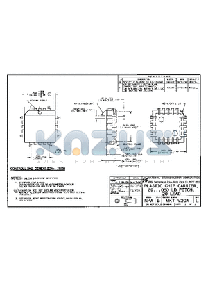 MKT-V20A datasheet - PLASTIC CHIP CARRIER SQ 050 LD PITCH 20 LEAD
