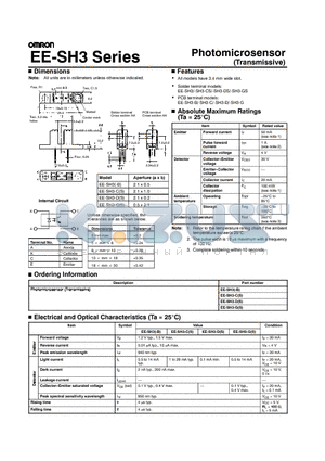 EE-SH3-B datasheet - Photomicrosensor Transmissive