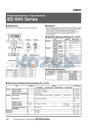 EE-SH3-D datasheet - Photomicrosensor (Transmissive)