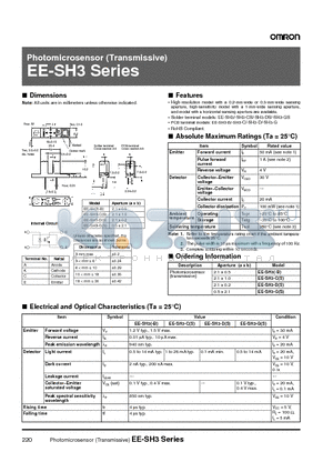EE-SH3-C datasheet - Photomicrosensor (Transmissive)