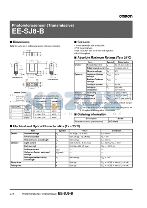 EE-SJ8-B datasheet - Photomicrosensor (Transmissive)