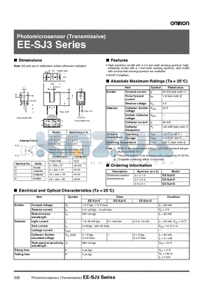 EE-SJ3-D datasheet - Photomicrosensor (Transmissive)