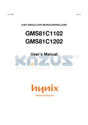 GMS87C1202 datasheet - 8-BIT SINGLE-CHIP MICROCONTROLLERS