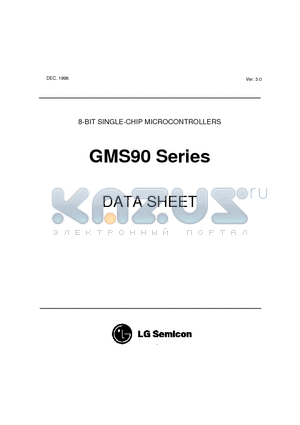 GMS90L52 datasheet - 8-BIT SINGLE-CHIP MICROCONTROLLERS